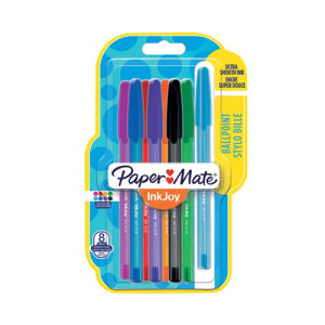 PaperMate Inkjoy 100 Stick Ballpoint Pen Assorted (Pack of 8) 1927074