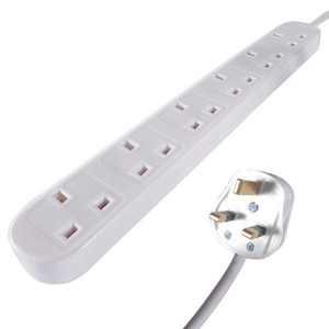 Connekt Gear UK 6-Way Mains Power Extension Block 5m 27-6050