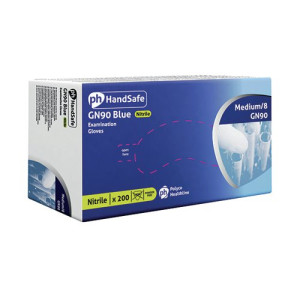 HandSafe Powder-Free Nitrile Gloves Medium Blue (Pack of 200) GN90