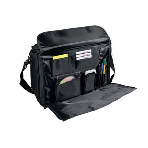 Monolith Polycanvas Pilot Case with Organiser Compartment Black 2168