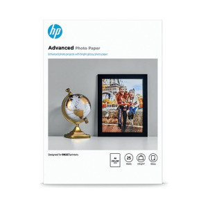 HP A4 White Advanced Glossy Photo Paper 250gsm (Pack of 25) Q5456A