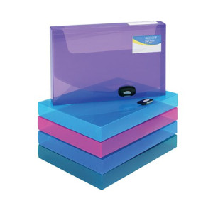 Rapesco Rigid Wallet Box File 40mm A4 Assorted (Pack of 5) 1048