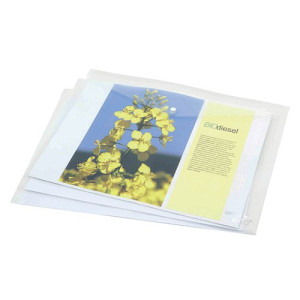 Rapesco Eco PP Popper Wallet A3 Clear (Pack of 5) 1042