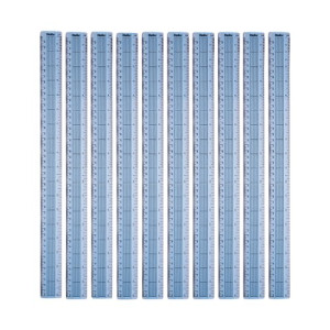 Helix Shatter Resistant Ruler Gridded 45cm Blue (Pack of 10) L28040