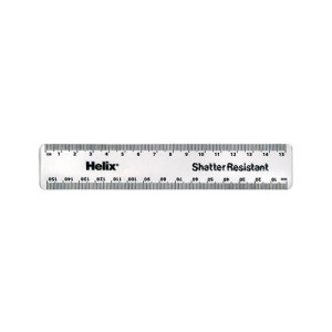 Helix Shatter Resistant Ruler 15cm Clear (Pack of 50) 010311