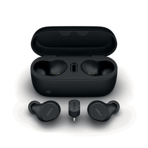 Jabra Evolve2 Wireless Bluetooth Ear Buds USB-C MS with Wireless Charging Pad 20797-999-889