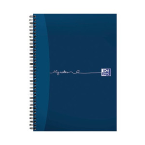Oxford My Notes Card Cover Wirebound Notebook 100 Pages A4 Blue (5 Pack) 400020193