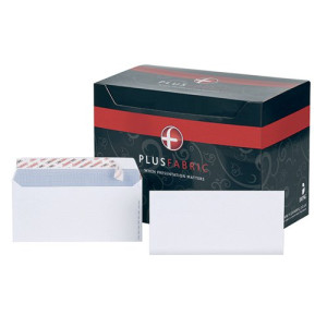 Plus Fabric DL Envelopes Wallet Peel and Seal 120gsm White (Pack of 250) D10054