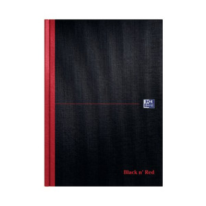Black n' Red Casebound Hardback Notebook Ruled 192 Pages A4 (Pack of 5) Plus 2 FOC 400116295
