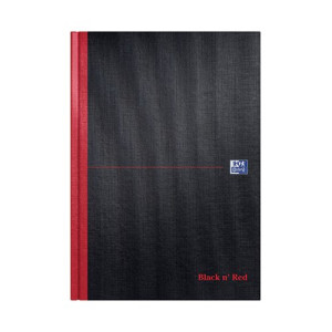 Black n' Red Casebound Smart Ruled Hardback Notebook A4 100080428