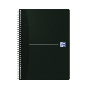 Oxford Card Cover Wirebound Notebook A4 Black (5 Pack) 100102931