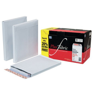 Plus Fabric Gusset C4 Envelopes Peel and Seal 120gsm White (Pack of 100) C26766