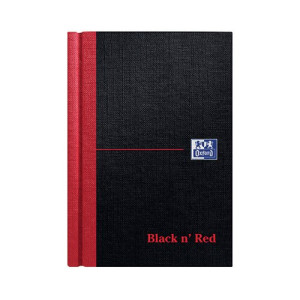 Black n' Red Casebound Hardback Notebook 192 Pages A6 (Pack of 5) 100080429