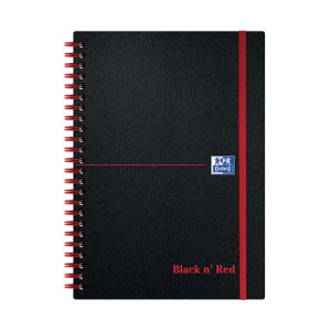 Black n' Red Wirebound Ruled Polypropylene Notebook 140 Pages A5 (Pack of 5) 100080140
