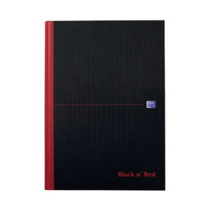 Black n' Red Casebound Ruled Hardback Notebook A4 (Pack of 5) 100080446