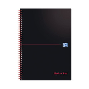 Black n' Red Wirebound Notebook 100 Pages A4 (Pack of 10) 100080174