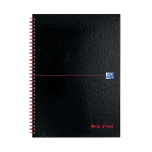 Black n' Red Wirebound Hardback Notebook 5mm Square A4 (Pack of 5) 100080201
