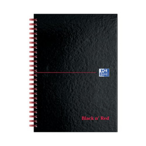 Black n' Red Wirebound Ruled Perforated Hardback Notebook A5 (Pack of 5) 100080220