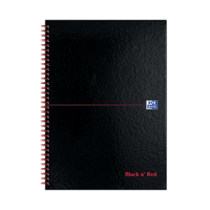 Black n' Red Wirebound A-Z Hardback Notebook A4 (Pack of 5) 100080232