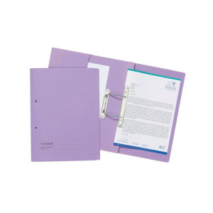 Exacompta Guildhall Transfer Spiral Pocket File 315gsm Foolscap Mauve (Pack of 25) 349-MVEZ