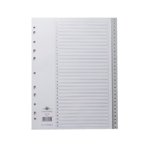 Concord Index 1-31 A4 Polypropylene Grey 62805
