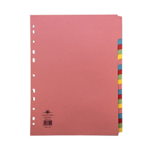 Concord Divider 20-Part A4 160gsm Multicoloured 74499/J44