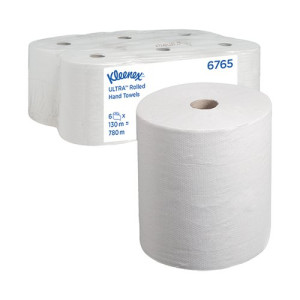 Kleenex 2-Ply Ultra Hand Towel Roll 130m White (Pack of 6) 6765