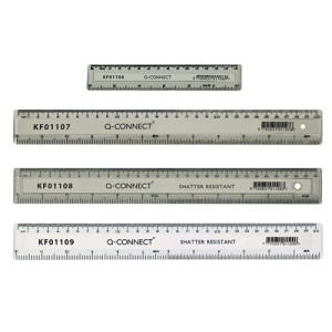 Q-Connect Clear 150mm/15cm/6inch Ruler KF01106