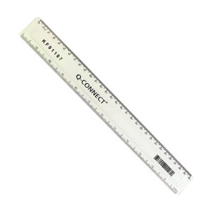 Q-Connect Acrylic Shatter Resistant Ruler 30cm Clear (Pack of 10) KF01107Q