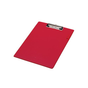 Q-Connect PVC Single Clipboard Foolscap Red KF01298
