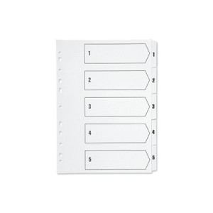 Q-Connect 1-5 Index Multi-punched Polypropylene White A4 KF01352