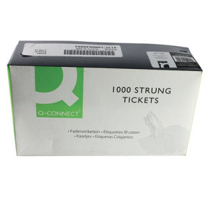 Strung Ticket 70x44mm White (Pack of 1000) KF01622