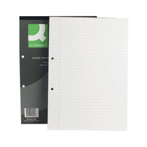 Q-Connect Feint Ruled Margin Head Bound Refill Pad 160 Pages A4 (Pack of 10) KF02228