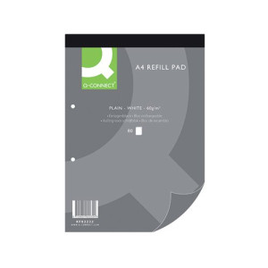 Q-Connect Plain Headbound Refill Pad 160 Pages A4 (Pack of 10) KF02232