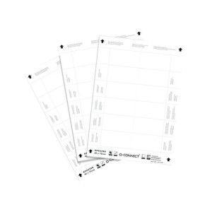 Q-Connect Name Badge Inserts 40x75mm 12 Per Sheet (Pack of 25) KF02288