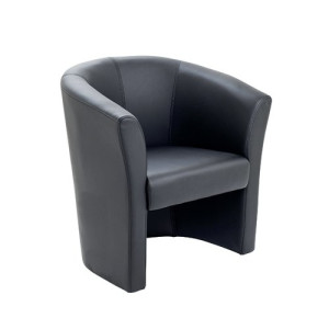 Avior Vinyl Tub Chair 735x615x770mm Black KF03527