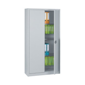 Jemini 2 Door Storage Cupboard Metal 420x960x1810mm Grey KF08087