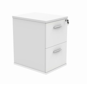Astin 2 Drawer Filing Cabinet 540x600x710mm Arctic White KF70011