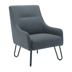 Astin Hume Reception Wire Frame Armchair 650x800x860mm Grey KF70021