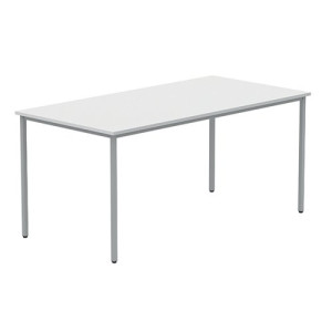 Astin Rectangular Multipurpose Table 1600x800x730mm Arctic White/Silver KF77743