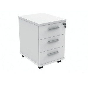 Polaris 3 Drawer Mobile Under Desk Pedestal 404x500x595mm Arctic White KF77887