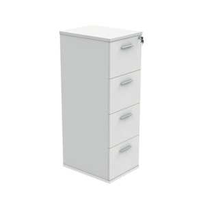 Polaris 4 Drawer Filing Cabinet 460x600x1358mm Arctic White KF78107