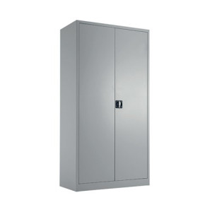Talos Double Door Stationery Cupboard 920x420x1790mm Grey KF78754