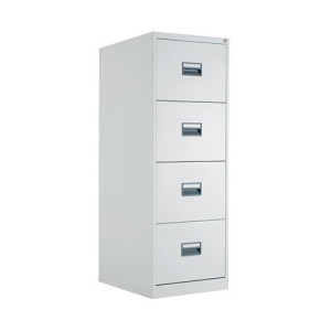 Talos 4 Drawer Filing Cabinet 465x620x1300mm White KF78773