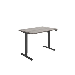 Astin Economy Single Motor Sit/Stand Desk 1200x800x705-1220mm Alaskan Grey Oak/Black KF800005