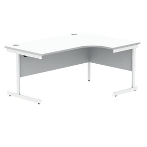 Astin Radial Right Hand SU Cantilever Desk 1600x1200x730mm Arctic White/Arctic White KF824190