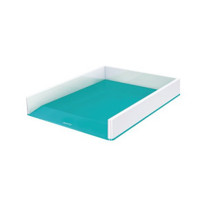 Leitz WOW Letter Tray Dual Colour White/Ice Blue 53611051
