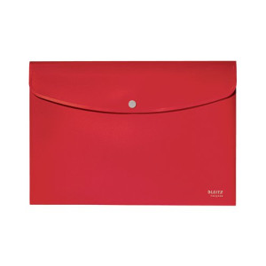 Leitz Recycle Document Wallet Plastic A4 Red (Pack of 10) 46780025