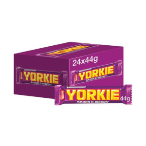 Nestle Yorkie Raisin and Biscuit Chocolate Bar 44g (Pack of 24) 12360869
