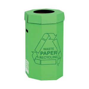 Acorn Cardboard Recycling Bin 60 Litre Green (Pack of 5) 402565